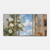 Tapis de bureau à fenêtre Rose blanche (Recto)