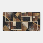 Tapis de bureau à fleurs géométriques dorées (Recto)