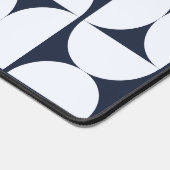 Tapis de bureau à motif arqué Navy & Blanc Retro | (Coin)