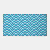 Tapis de bureau à motif chevron bleu (Recto)