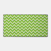 Tapis de bureau à motif chevron vert (Recto)