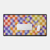 tapis de bureau à motif damier (Clavier et souris)
