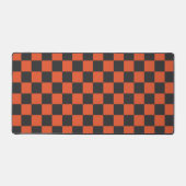 Tapis de bureau à motif damier noir et vert acide (Recto)
