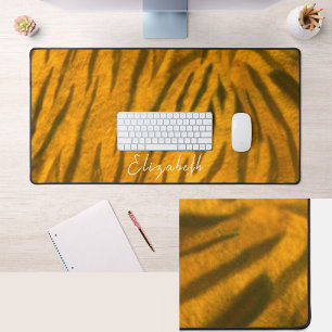 Tapis de bureau à motif de fourrure de tigre avec