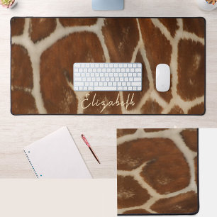 Tapis de bureau à motif fourrure de girafe avec no