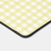Tapis de bureau à motif gingham jaune pastel migno (Coin)