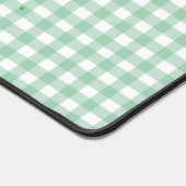 Tapis de bureau à motif gingham vert pastel mignon (Coin)