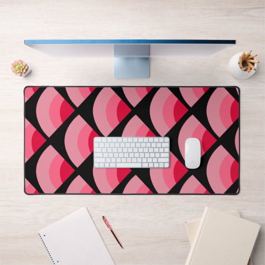 Tapis de bureau à motif inspiré de pastèque rose (Bureau 1)