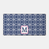Tapis de bureau à motif octogonal Navy Preppy et m (Recto)