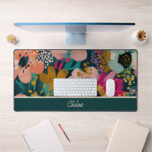 Tapis de bureau à nom floral