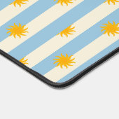 Tapis de bureau à rayures crème bleues et soleil d (Coin)