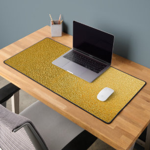 Tapis de bureau à texture dorée élégant pour burea