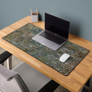 Tapis de bureau abstrait gris en peau de serpent