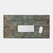 Tapis de bureau abstrait gris en peau de serpent (Clavier et souris)