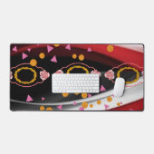 Tapis de bureau Abstrait rouge noir (Clavier et souris)