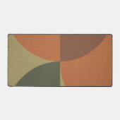 Tapis de bureau abstrait vert terracotta Bauhaus (Recto)