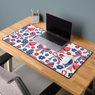 Tapis de Bureau Arc-en-ciel Patriotique à Rayures