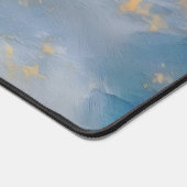 Tapis de bureau Art Abstrait Nuages Bleu Or (Coin)