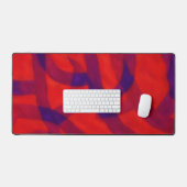 Tapis de bureau Art bleu et rouge (Clavier et souris)