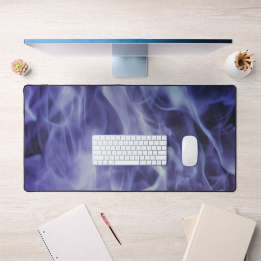 Tapis de bureau Art Feu Bleu Flammes (Bureau 1)