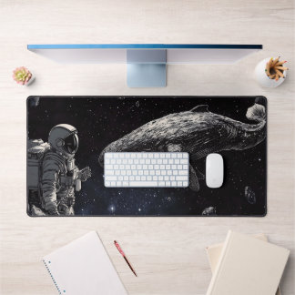 Tapis de bureau Art Surréaliste Baleine de l'Espac