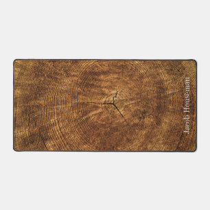Tapis de bureau aspect bois & sous-mains