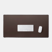 Tapis de Bureau Aspect Cuir Brun Foncé Classique (Clavier et souris)