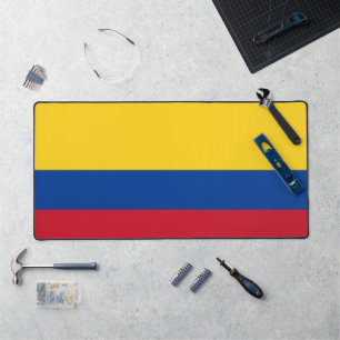 Tapis de bureau avec drapeau de Colombie