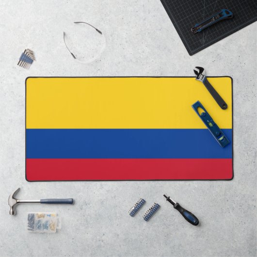 Tapis de bureau avec drapeau de Colombie (Poste de travail)