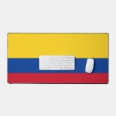 Tapis de bureau avec drapeau de Colombie (Clavier et souris)
