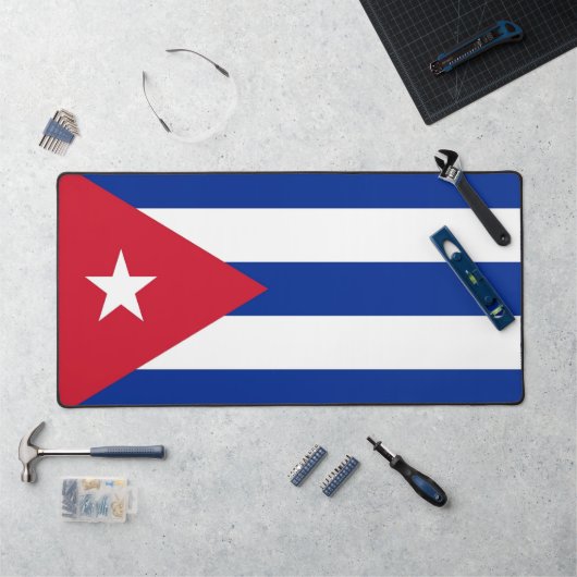 Tapis de bureau avec drapeau de Cuba (Poste de travail)