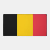 Tapis de bureau avec drapeau de la Belgique (Recto)