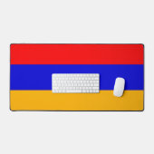 Tapis de bureau avec drapeau de l'Arménie (Clavier et souris)