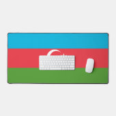 Tapis de bureau avec drapeau de l'Azerbaïdjan (Clavier et souris)