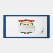 Tapis de bureau avec drapeau de l'État de Virginie (Clavier et souris)