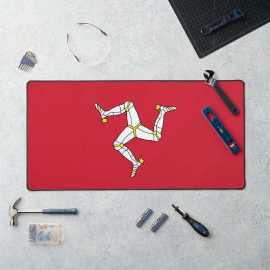 Tapis de bureau avec drapeau de l'île de Man, Roya (Poste de travail)