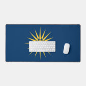 Tapis de bureau avec drapeau de Macédoine (Clavier et souris)