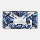 Tapis de bureau avec drapeau des chardons écossais (Clavier et souris)