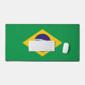 Tapis de bureau avec drapeau du Brésil (Clavier et souris)