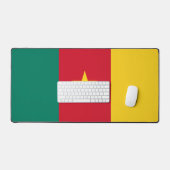 Tapis de bureau avec drapeau du Cameroun (Clavier et souris)