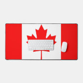 Tapis de bureau avec drapeau du Canada (Clavier et souris)