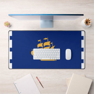 Tapis de bureau avec drapeau du Québec, Canada