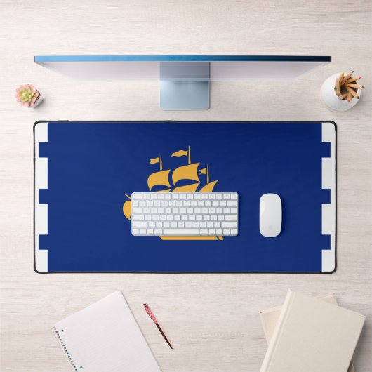 Tapis de bureau avec drapeau du Québec, Canada (Bureau 1)