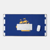Tapis de bureau avec drapeau du Québec, Canada (Clavier et souris)