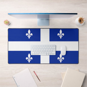 Tapis de bureau avec drapeau du Québec, Canada