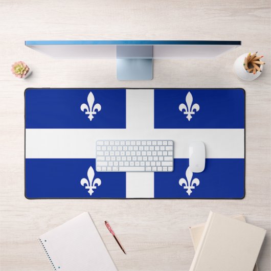 Tapis de bureau avec drapeau du Québec, Canada (Bureau 1)