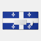 Tapis de bureau avec drapeau du Québec, Canada (Clavier et souris)