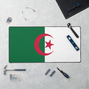 Tapis de bureau avec le drapeau de l'Algérie