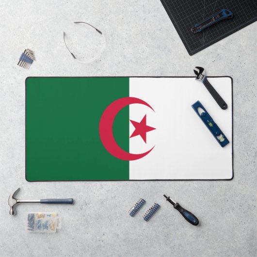 Tapis de bureau avec le drapeau de l'Algérie (Poste de travail)