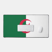 Tapis de bureau avec le drapeau de l'Algérie (Clavier et souris)